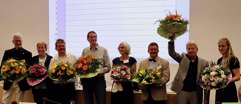 v.l.n.r: Bernhard Moors, Barbara Lubisch, Herrmann Schürmann, Oliver Kunz, Birgit Wich-Knoten, Andreas Pichler, Gerd Höhner, Cornelia Beeking